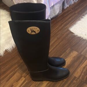 Aigle Women's Black Tall Rain Boots